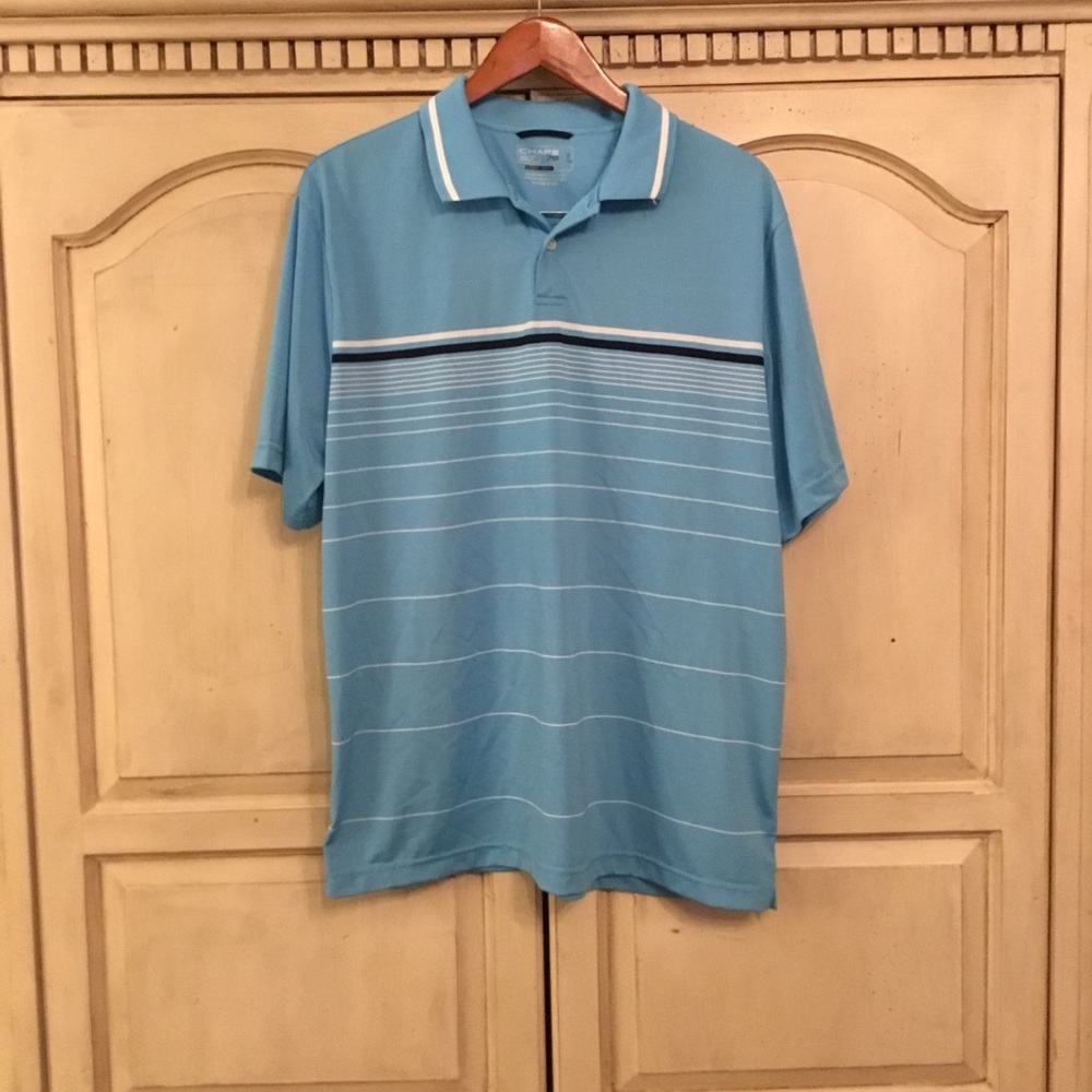 Men’s Blue Chaps Stay Dry Polo Shirt Size L